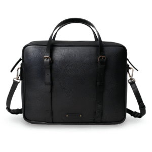 The Loire Attache - Jet Black Leather