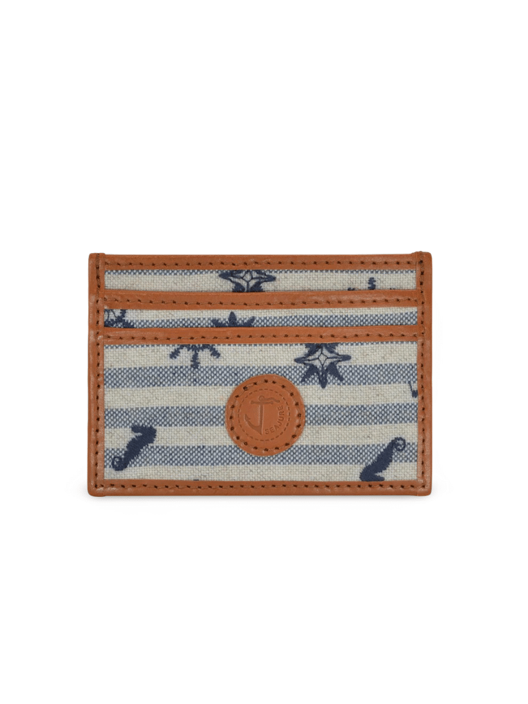 SEAJURE – Punalu Embroidered Linen Card Holder