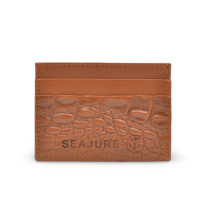 SEAJURE – Croc Embossed Leather Card Holder