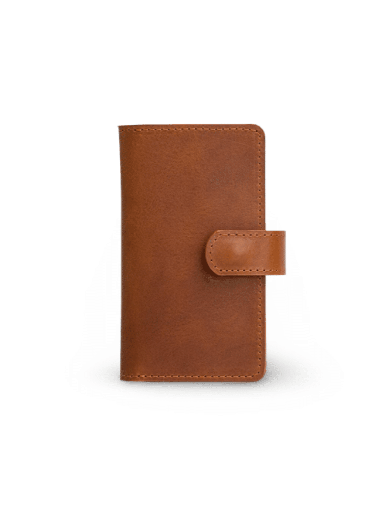 Aethel Leather Folio Wallet with MagSafe - Saddle