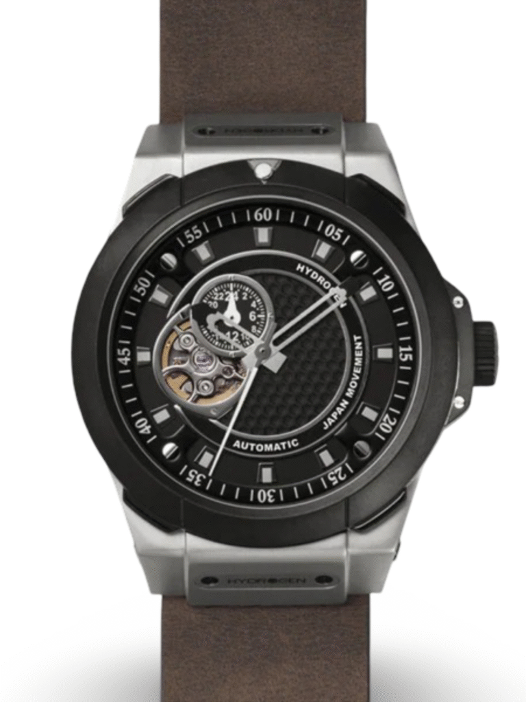 Hydrogen Watch – Vento | Silver Black Leather