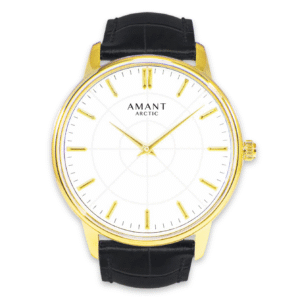Amant – Arctic | Gold Black Calf