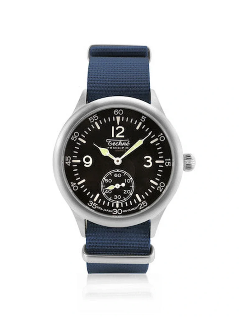 Techné – Field quartz watch | Navy blue