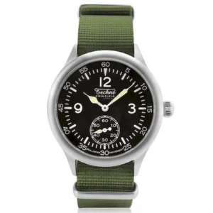 Techné – Field quartz watch | Olive drab