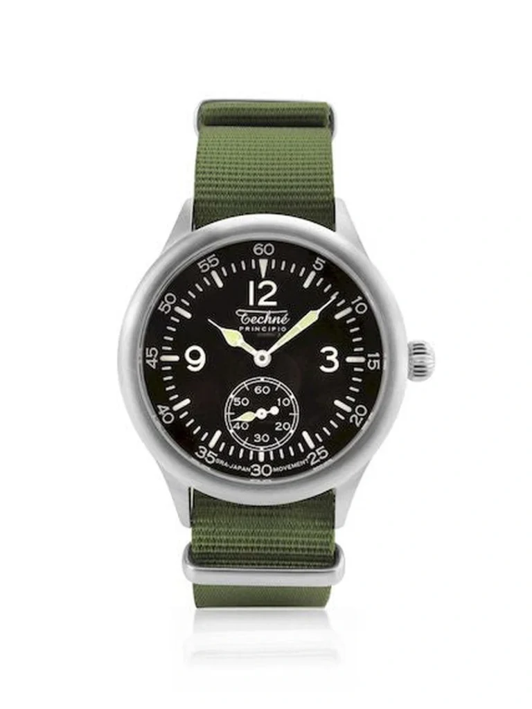 Techné – Field quartz watch | Olive drab