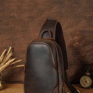 Vintage Casual Leather Men's Chest Bag