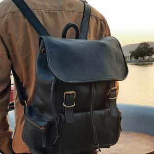 Leather Backpack – Handmade 15.5 Inch Unisex Backpack.